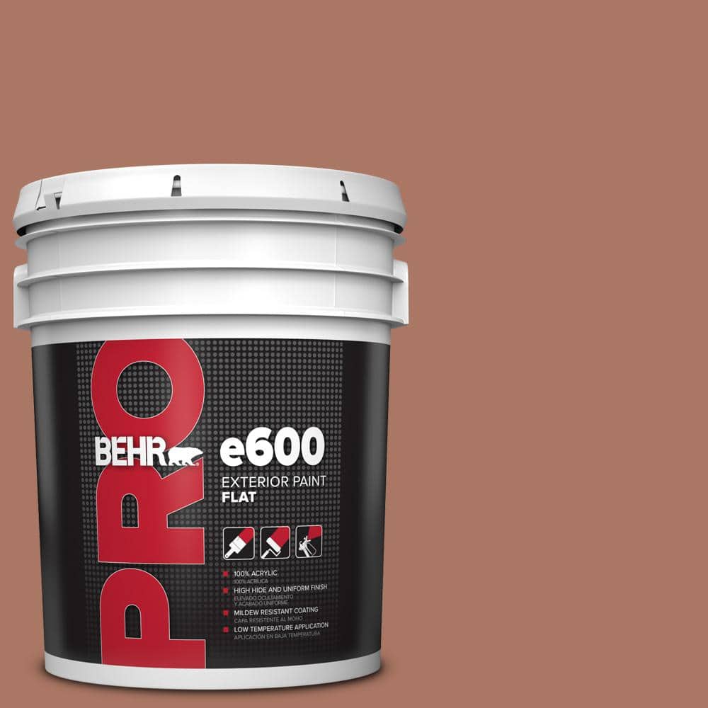 BEHR PRO 5 gal. #210F-6 Chutney Brown Flat Exterior Paint