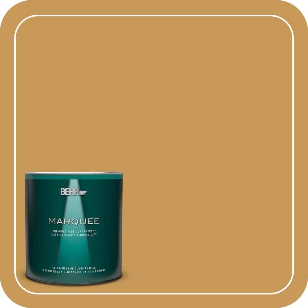 BEHR MARQUEE 1 qt. #PMD-104 Amber Glass Semi-Gloss Enamel Interior Paint & Primer