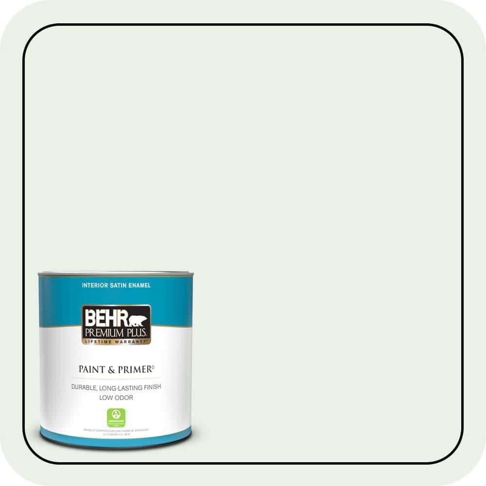 BEHR PREMIUM PLUS #470E-1 Breakwater White Enamel & Primer Color Sample (1)