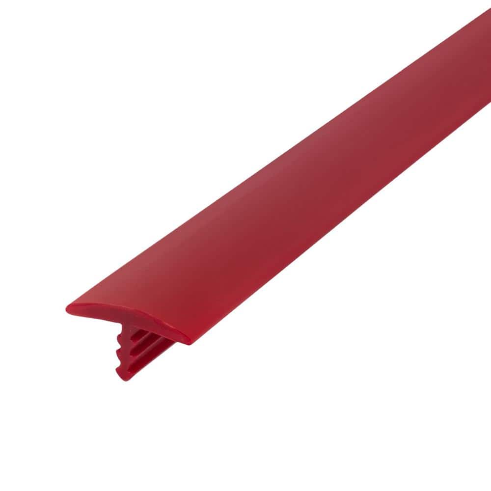 Outwater 5/8 in. Red Flexible Polyethylene Center Barb Hobbyist Pack Bumper Tee Moulding Edging 25 ft. long Coil (1)