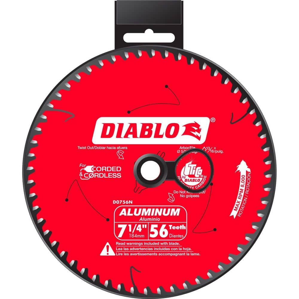 DIABLO 7-1/4in. x 56-Teeth Circular Saw Blade for Thick Aluminum (4)