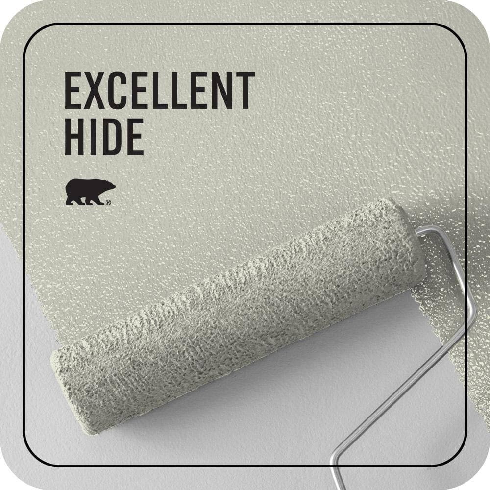 BEHR PREMIUM PLUS 5 gal. #S360-1 Yoga Daze Ceiling Flat Interior Paint & Primer (2)