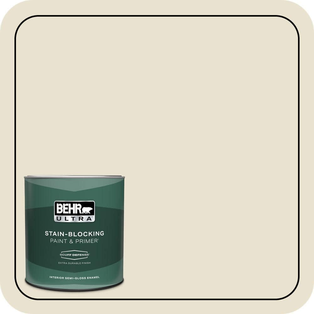 BEHR ULTRA 1 qt. #S330-1 Baby Artichoke Extra Durable Semi-Gloss Enamel Interior Paint & Primer
