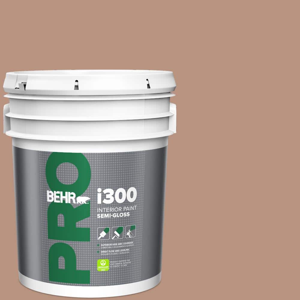 BEHR PRO 5 gal. #MQ1-59 Caramel Cream Semi-Gloss Interior Paint