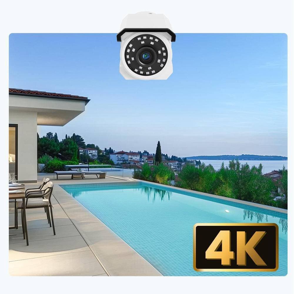 ZOSI 4K 8MP 16-Channel 4TB POE NVR Security Camera System with 16 Wired Outdoor Bullet Cameras, 32CH Expandable, White (2)