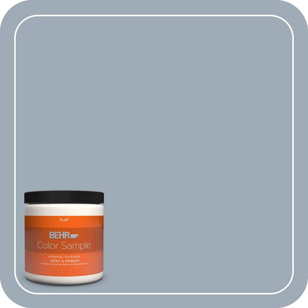 BEHR PREMIUM PLUS 8 oz. #T13-6 Twilight Flat Interior/Exterior Paint & Primer Color Sample
