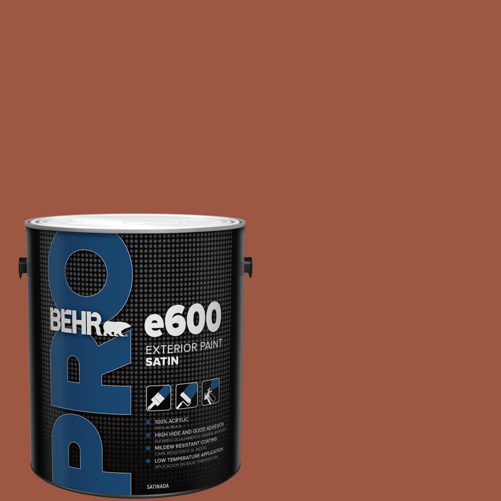 BEHR PRO 1 gal. #210D-7 Firebrick Satin Exterior Paint (1)