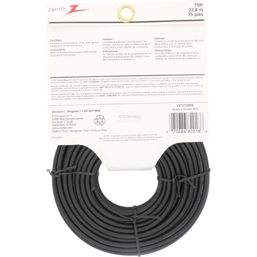 Zenith 75 ft. 3-Conductor Black Antenna Wire (3)