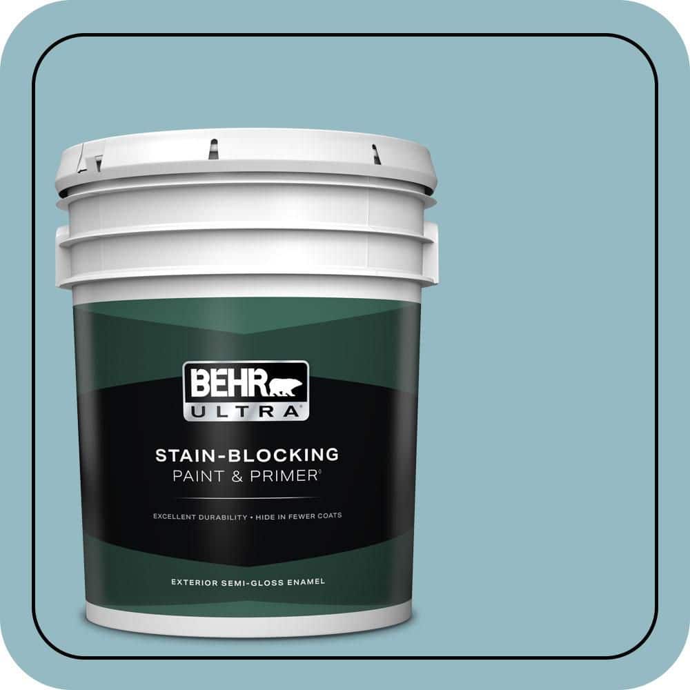 BEHR ULTRA 5 gal. #T18-13 Casual Day Semi-Gloss Enamel Exterior Paint & Primer