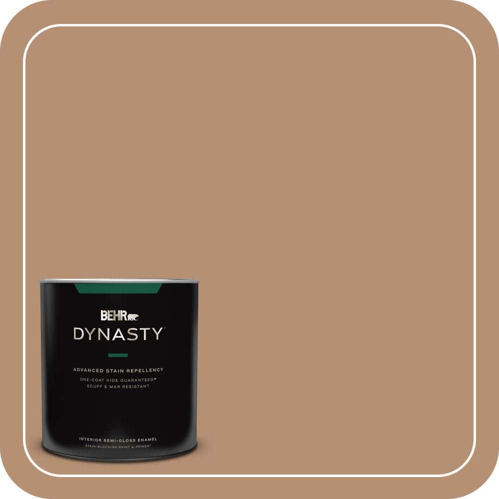 BEHR DYNASTY 1 qt. #T13-7 Tan-Gent Semi-Gloss Enamel Interior Stain-Blocking Paint and Primer
