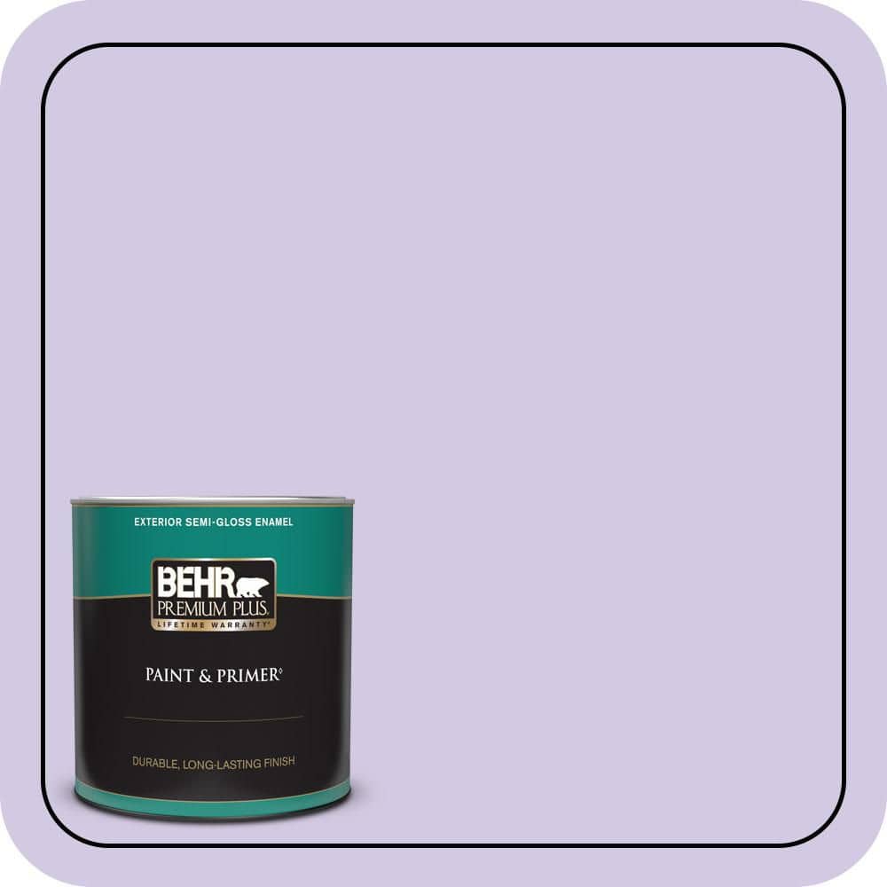 BEHR PREMIUM PLUS 1 qt. #650C-3 Light Mulberry Semi-Gloss Enamel Exterior Paint & Primer (1)