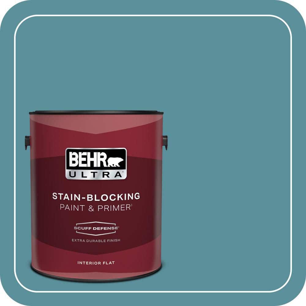 BEHR ULTRA 1 gal. #520F-5 Harbor Extra Durable Flat Interior Paint & Primer (1)