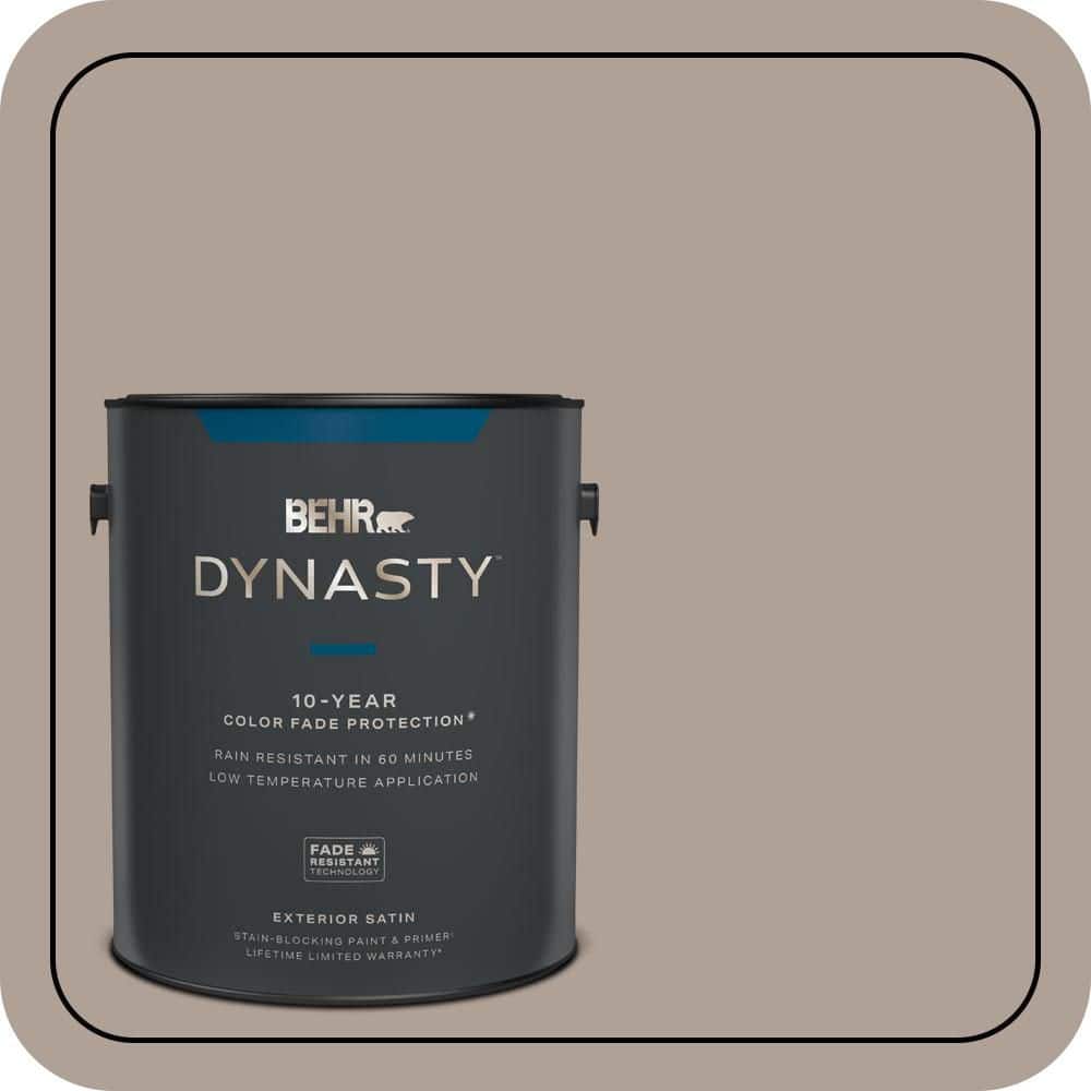 BEHR DYNASTY 1 gal. #N180-4 Moleskin Satin Enamel Exterior Stain-Blocking Paint & Primer