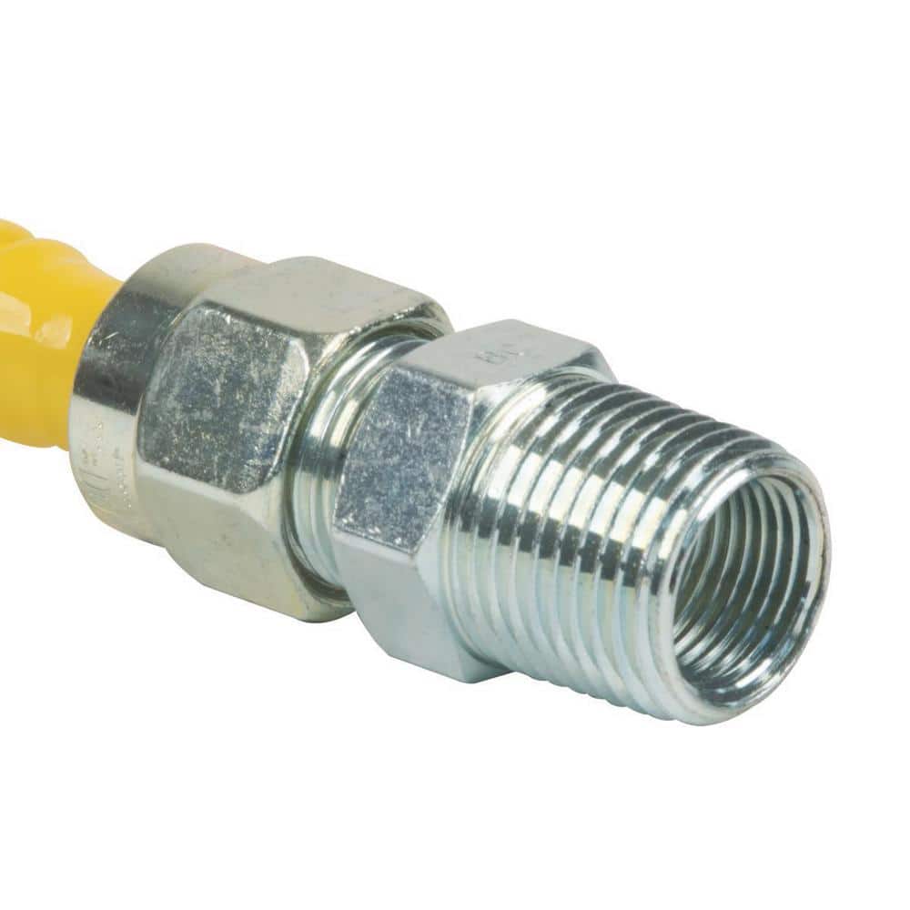BrassCraft ProCoat 1/2 in. MIP x 3/8 in. FIP x 48 in. Stainless Steel Gas Connector 1/2 in. O.D. (60,500 BTU) (2)