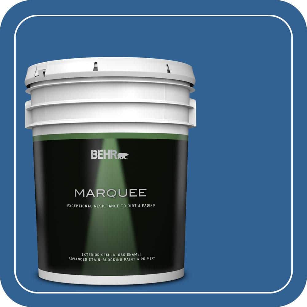 BEHR MARQUEE 5 gal. #S-G-580 Running Water Semi-Gloss Enamel Exterior Paint & Primer