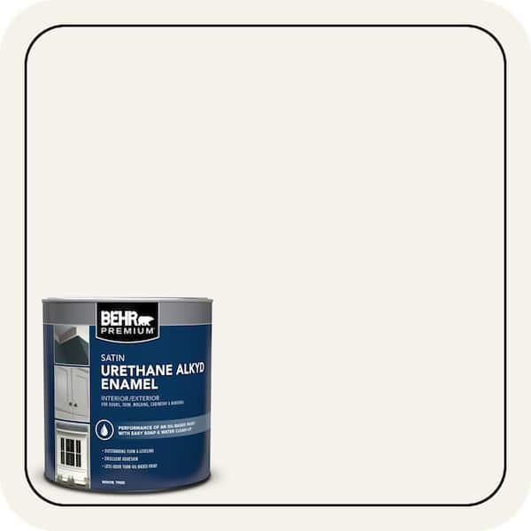 BEHR PREMIUM 1 qt. #BWC-11 Fresh Popcorn Satin Enamel Urethane Alkyd Interior/Exterior Paint (2)