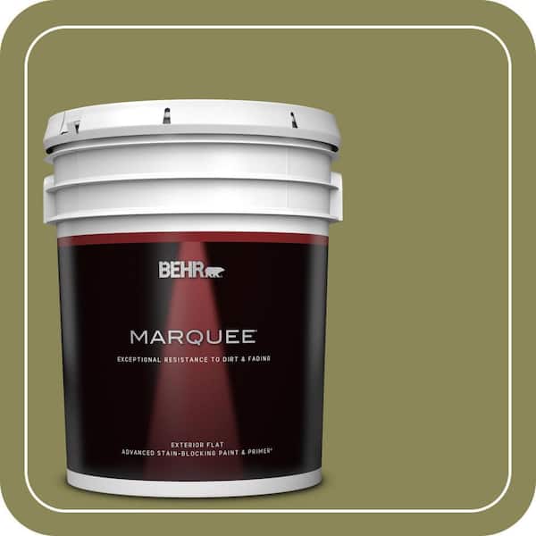 BEHR MARQUEE 5 gal. #S340-6 Fertile Green Flat Exterior Paint & Primer (2)