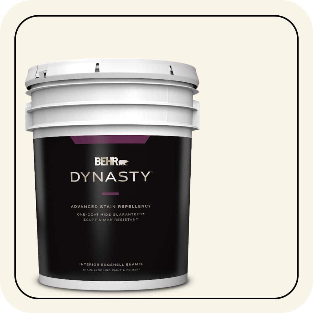 BEHR DYNASTY 5 gal. #W-B-400 Vermont Cream Eggshell Enamel Interior Stain-Blocking Paint & Primer