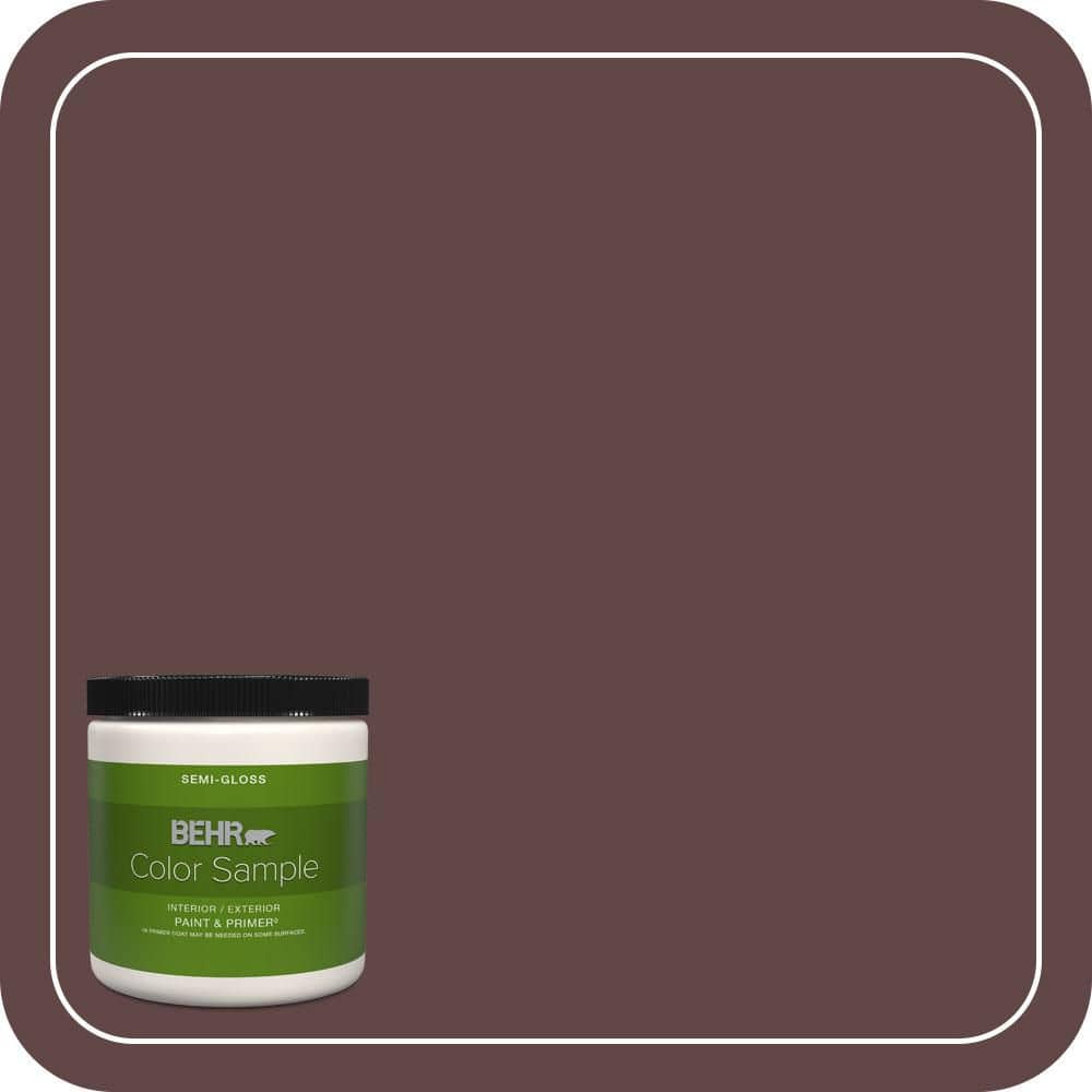BEHR PREMIUM PLUS 8 oz. #S-G-700 Wild Raisin Semi-Gloss Interior/Exterior Paint & Primer Color Sample