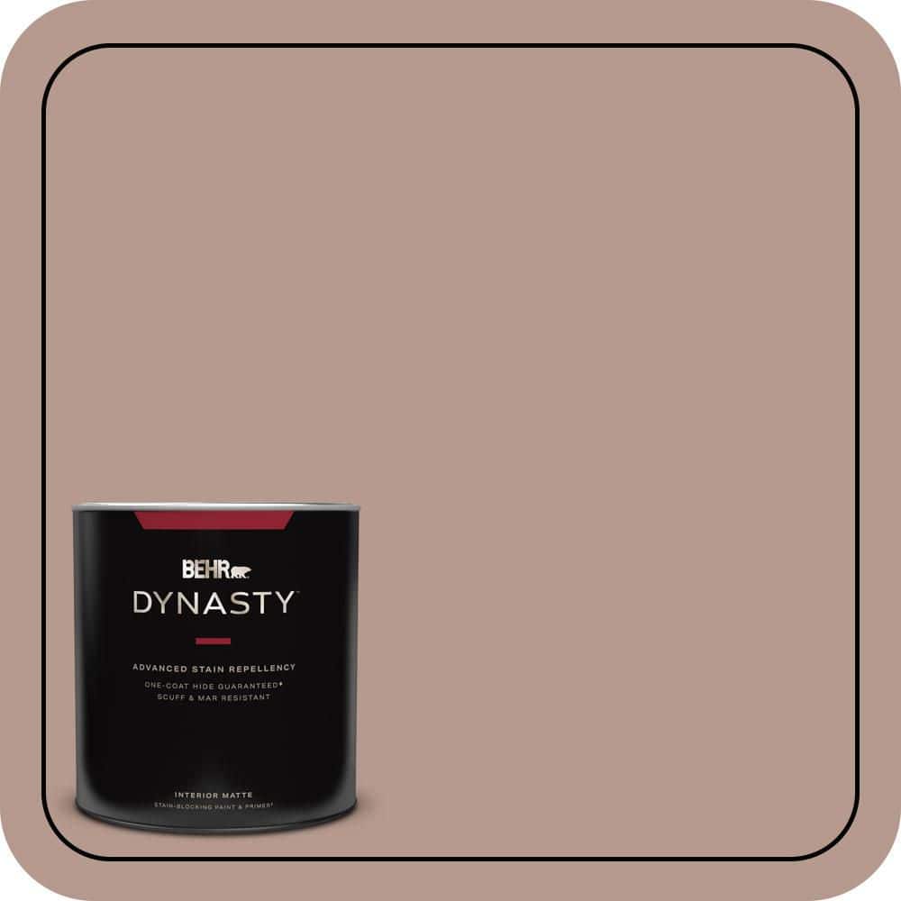 BEHR DYNASTY 1 qt. #MQ1-55 Lite Cocoa One-Coat Hide Matte Interior Stain-Blocking Paint & Primer
