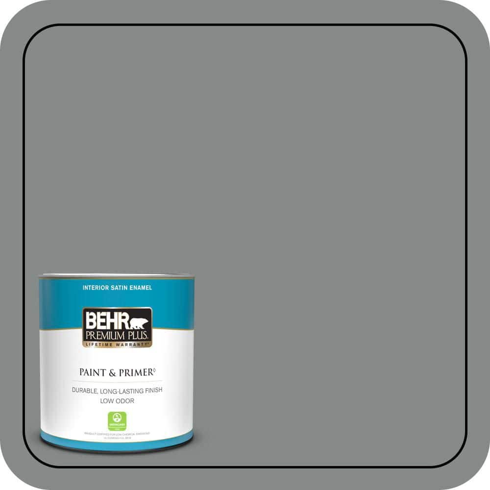 BEHR PREMIUM PLUS #N460-5 Slate Rock Enamel Interior/Exterior Paint & Primer Color Sample (1)