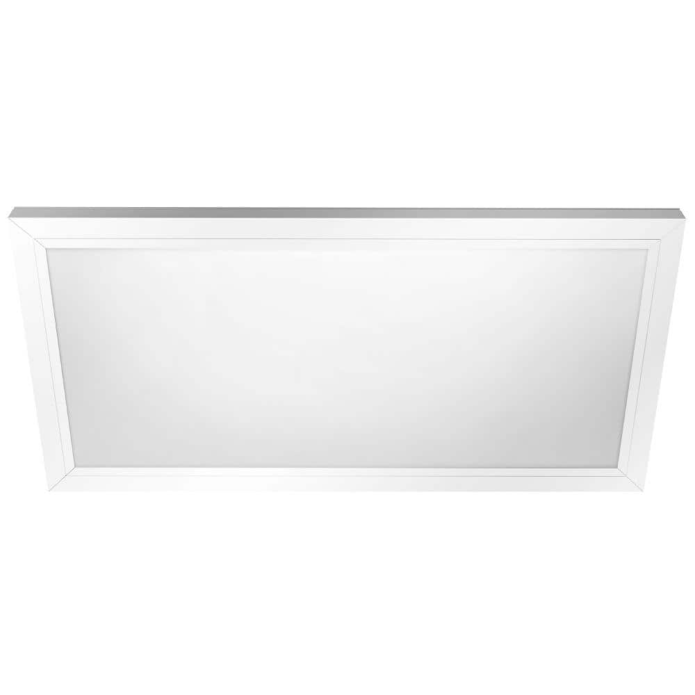 Commercial Electric 1-Pack 1 ft. x 2 ft. 2000 Lumens Dimmable Integrated LED Flat Panel Ceiling Flush Mount Fixture with Selectable 5CCT (2)