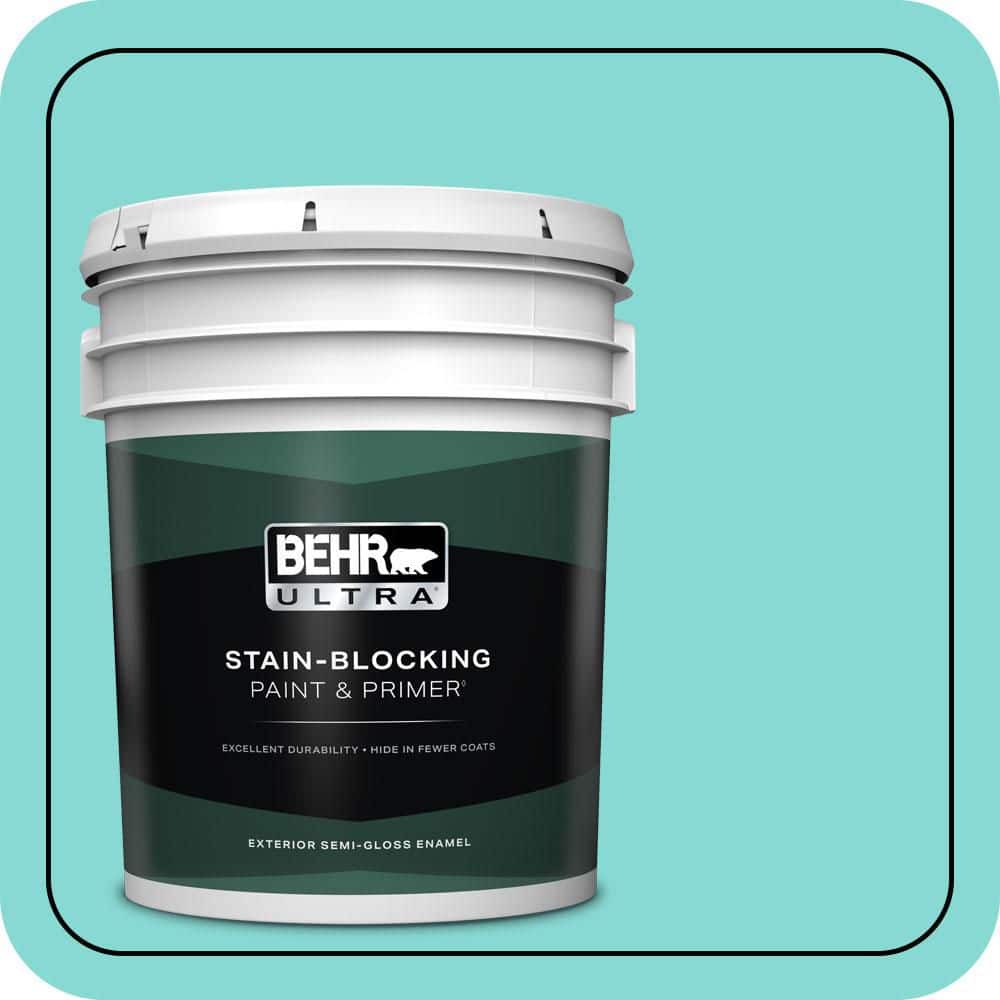 BEHR ULTRA 5 gal. #P450-3 Rainwater Semi-Gloss Enamel Exterior Paint & Primer