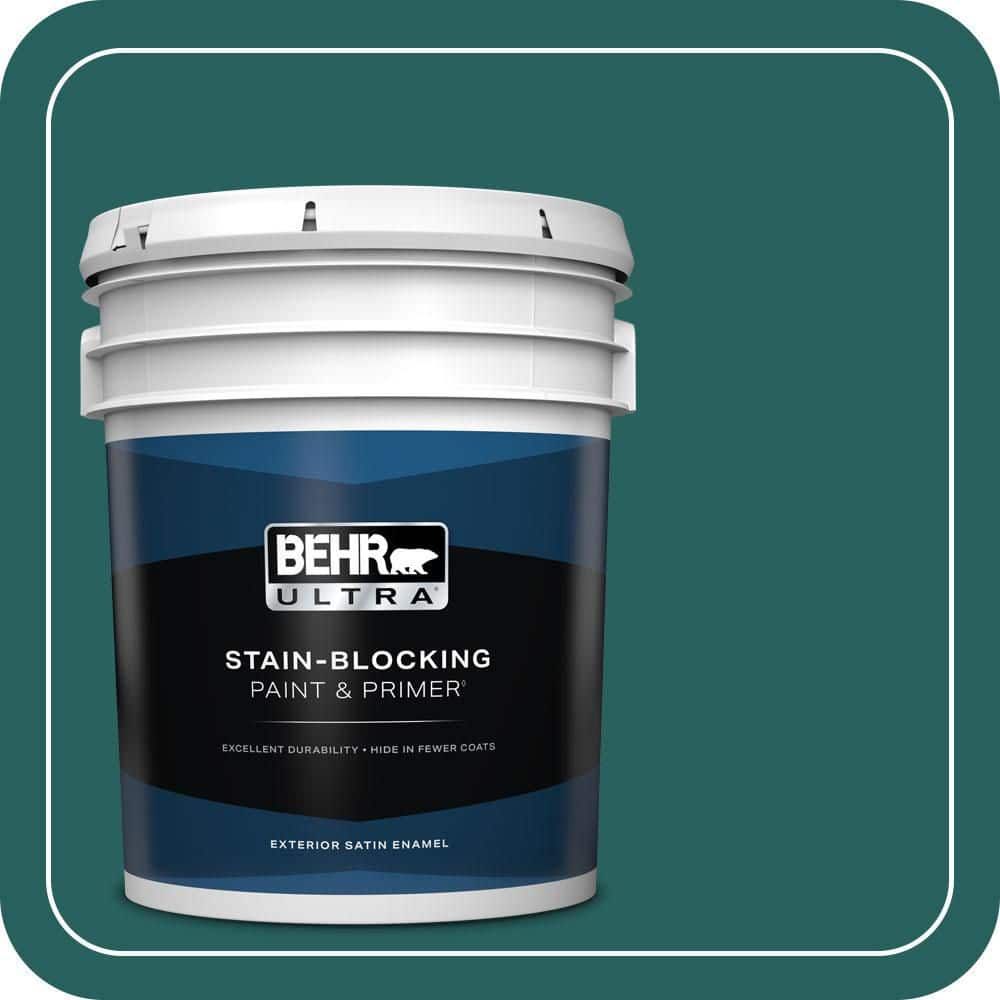 BEHR ULTRA 5 gal. #MQ6-05 Verdant Forest Satin Enamel Exterior Paint & Primer