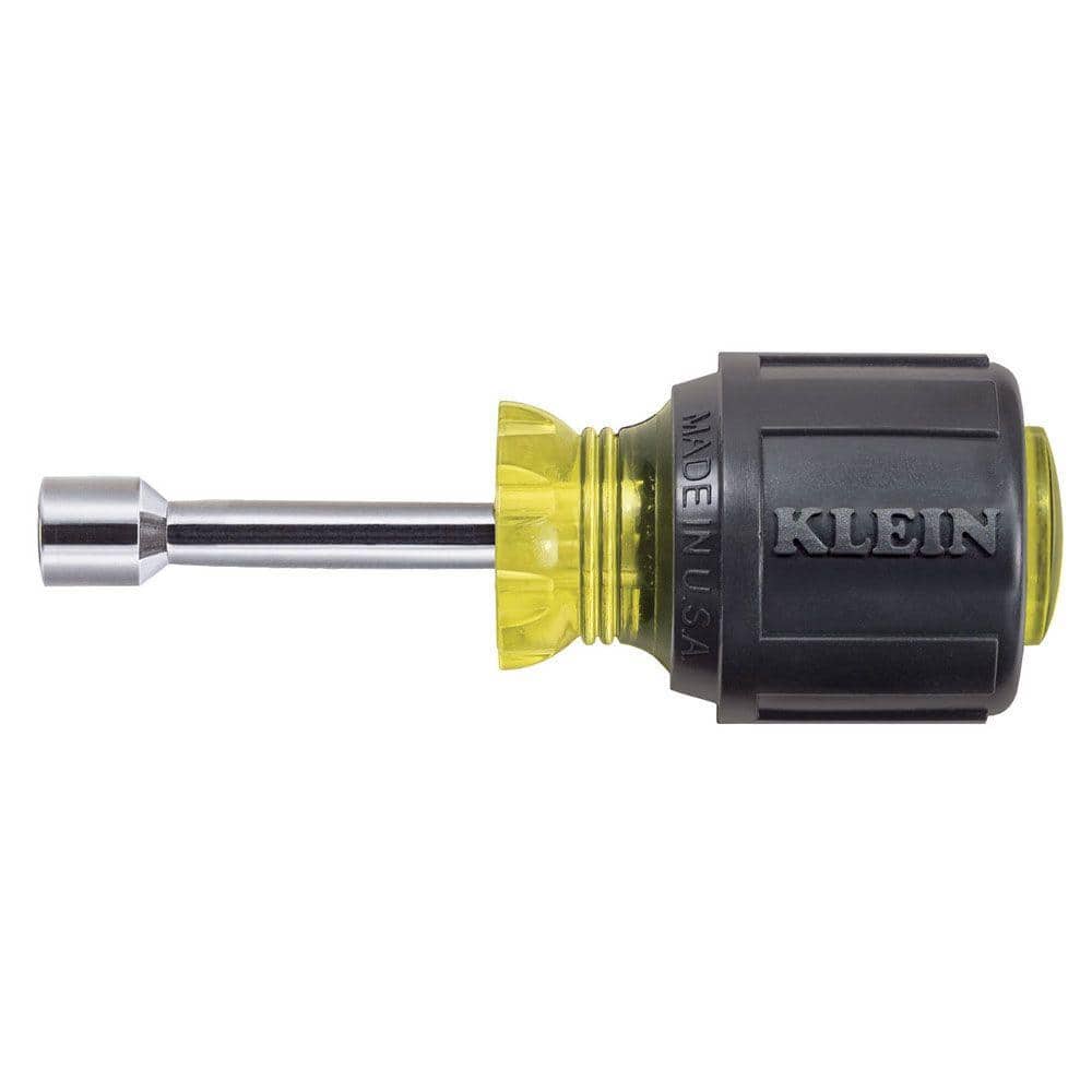 Klein Tools 5/16 in. Stubby Nut Driver with 1-1/2 in. Hollow Shaft- Cushion Grip Handle (1)