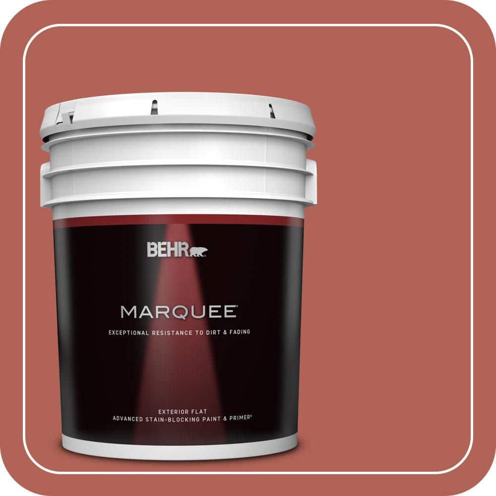 BEHR MARQUEE 5 gal. #QE-04 Chimayo Red Flat Exterior Paint & Primer (1)