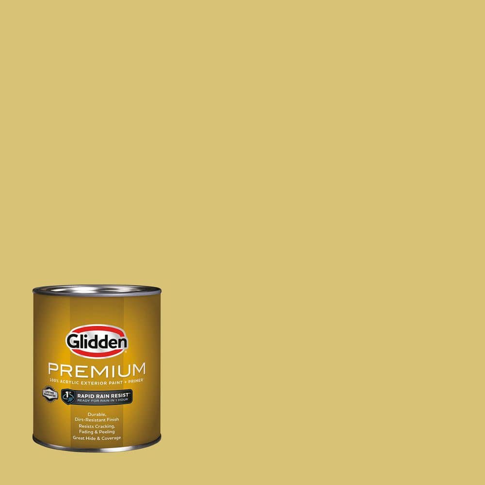 Glidden Premium 1 qt. PPG1109-4 Grassroots Semi-Gloss Exterior Latex Paint