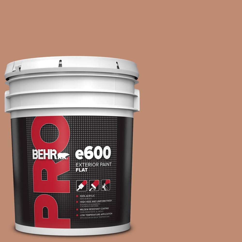 BEHR PRO 5 gal. #230F-5 Suntan Glow Flat Exterior Paint