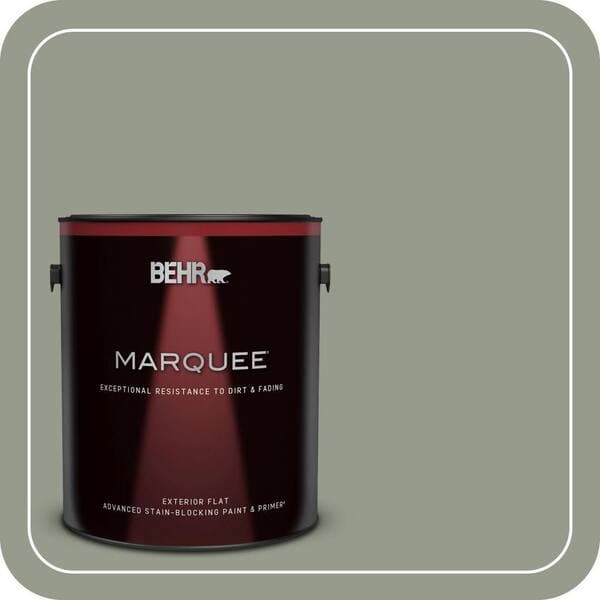 BEHR MARQUEE 1 gal. #PMD-56 Laurel Leaf Flat Exterior Paint & Primer (2)