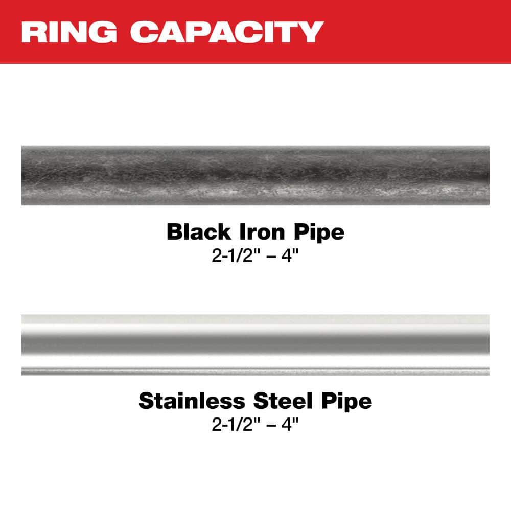 Milwaukee 2-1/2 in. - 4 in. IPS-P Black Iron Pipe/Steel Pivoting Press Ring Kit for M18 FORCE LOGIC Long Throw Press Tools (3)