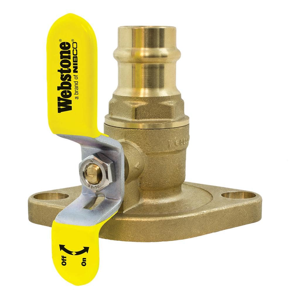 Webstone, a brand of NIBCO 3/4 in. x 3/4 in. Lead Free Forged Brass Press x Rotating Flange High Velocity Ball Valve (1)