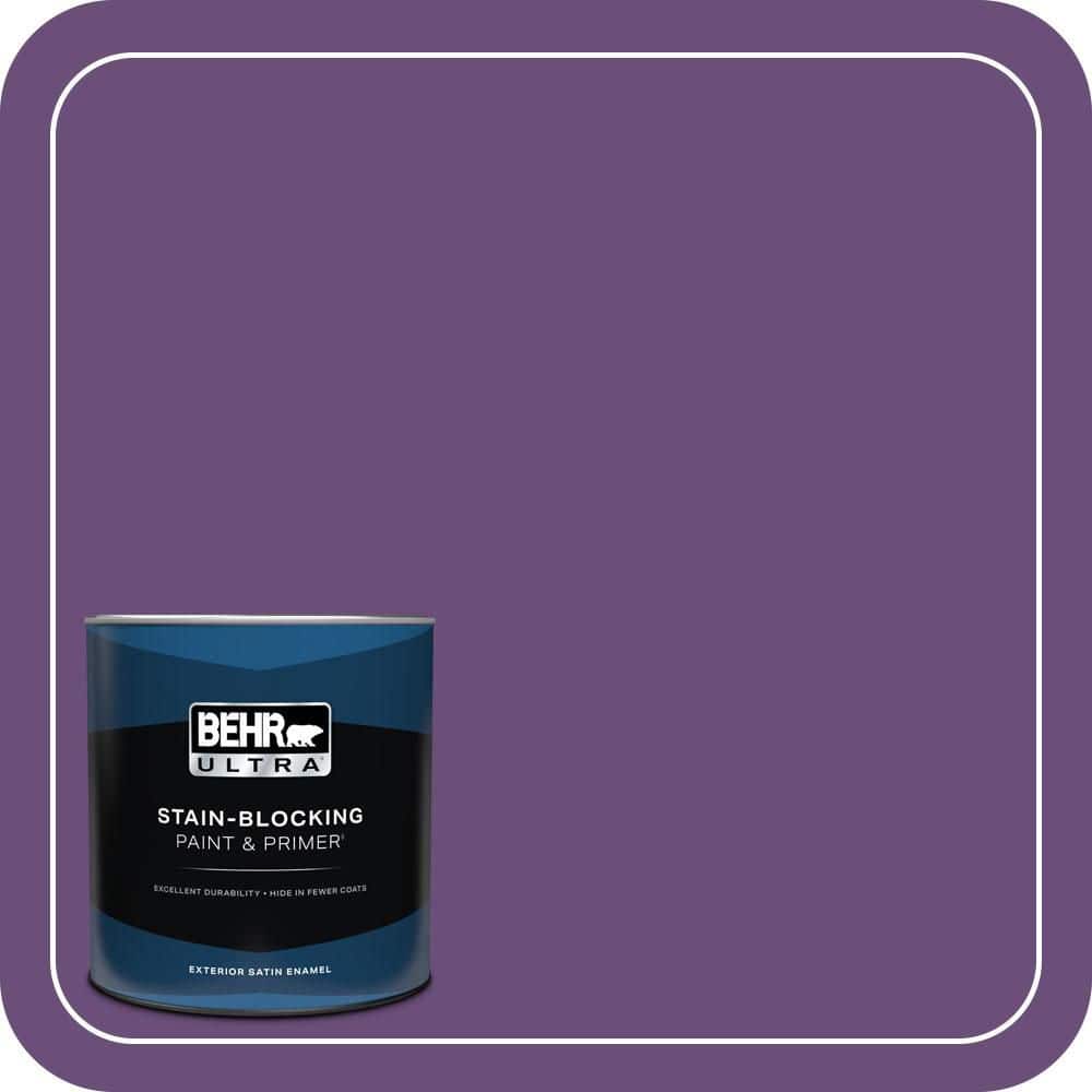 BEHR ULTRA 1 qt. #660B-7 Exotic Purple Satin Enamel Exterior Paint & Primer (1)