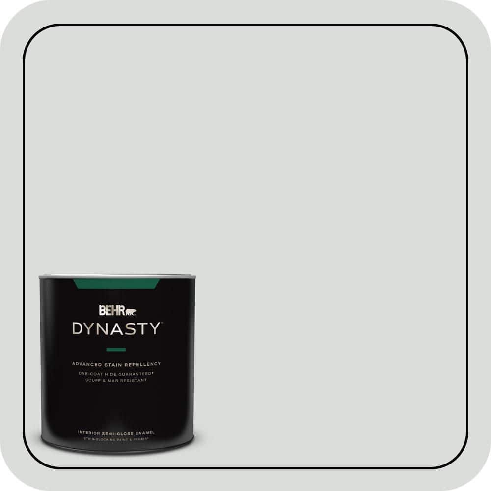 BEHR DYNASTY 1 qt. #N500-1 Shiny Luster Semi-Gloss Enamel Interior Stain-Blocking Paint & Primer
