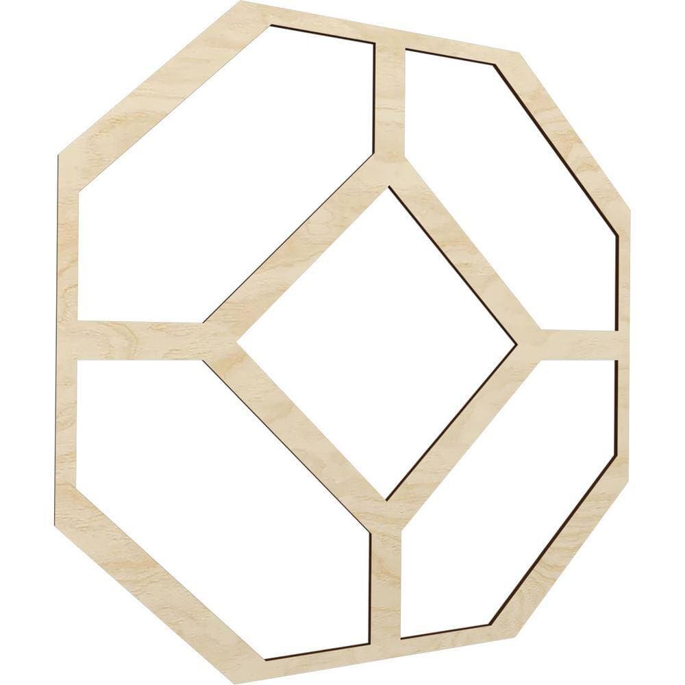 Ekena Millwork Large Cameron Fretwork 3/8 in. x 6 ft. x 6 ft. Brown Wood Decorative Wall Paneling 1-Pack (2)