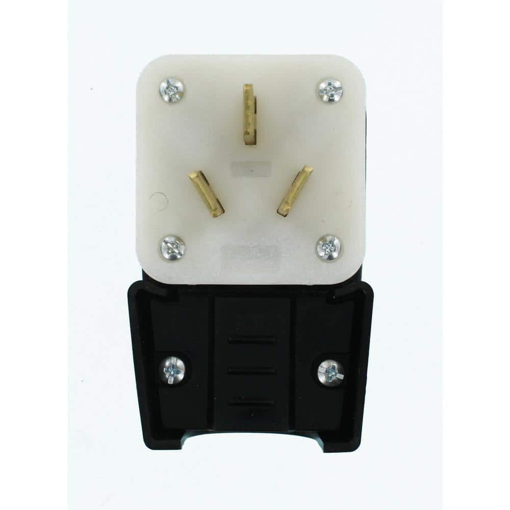 Leviton 50-Amp 125/250-Volt Industrial Grade Straight Blade Range Plug, Black 9450-P (1)
