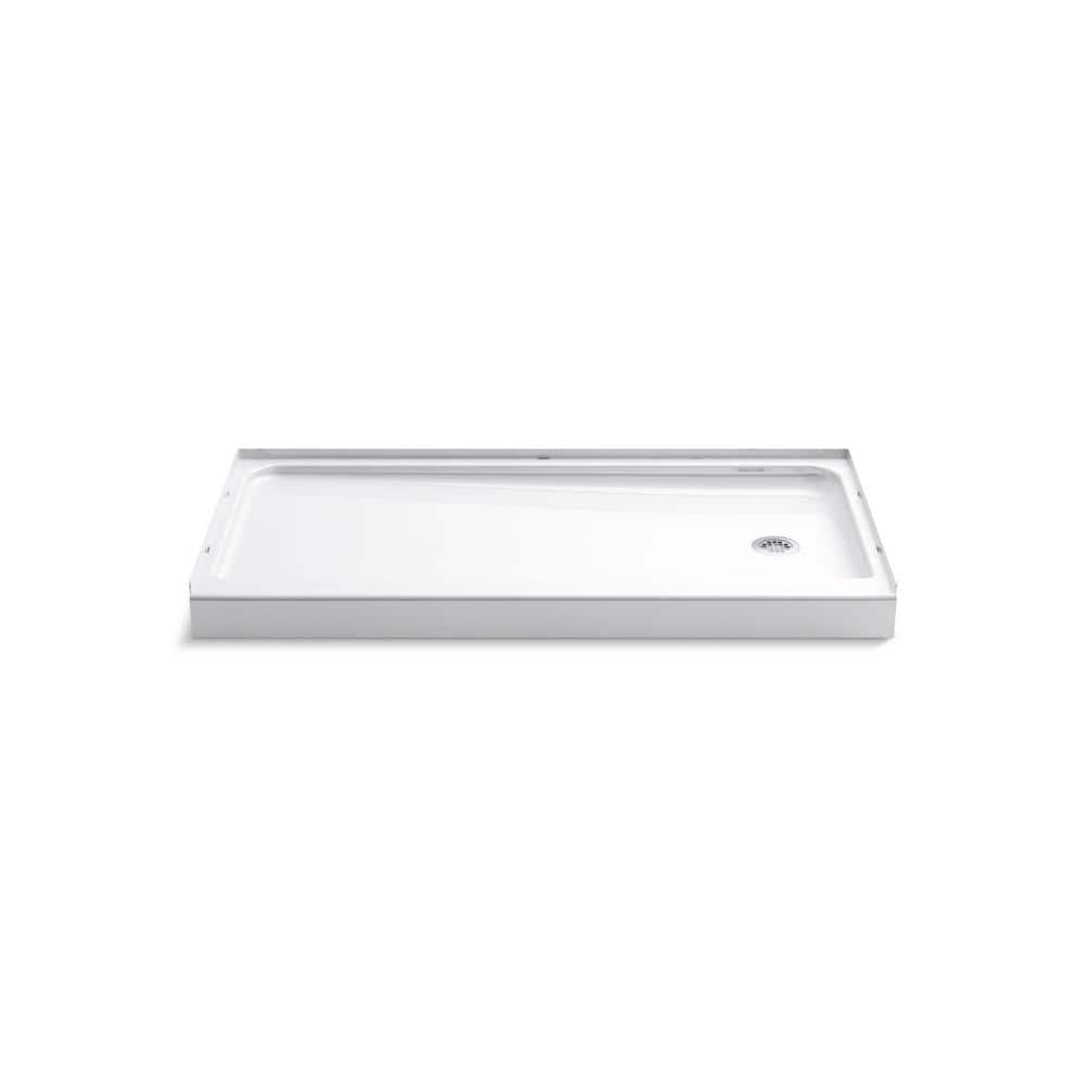Sterling 60 in. L 32 in. W Alcove Shower Pan Base with Drain