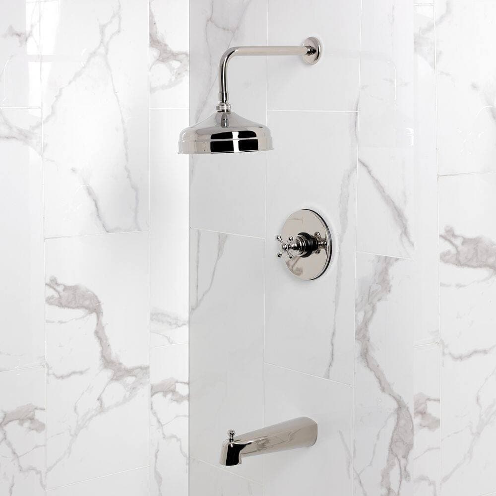 Kingston Brass Metropolitan 1-Handle 1-Spray Tub and Shower Faucet 1.8 GPM in Polished Nickel (2)