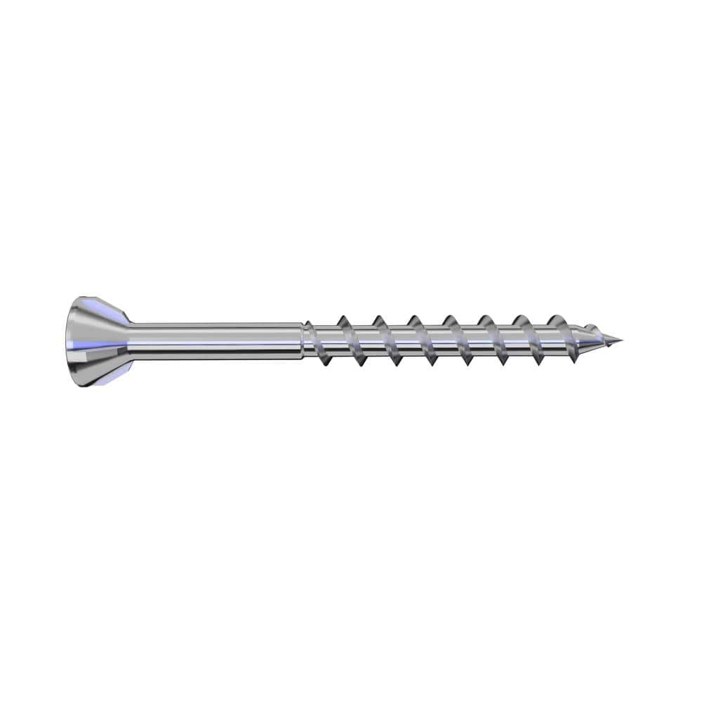 Eurotec 0.17 in. x 2.17 in. FloorFix A4 stainless steel (Material #316) wood screw TX20 -Drive Trim-Head (500-Pieces/Box) (2)