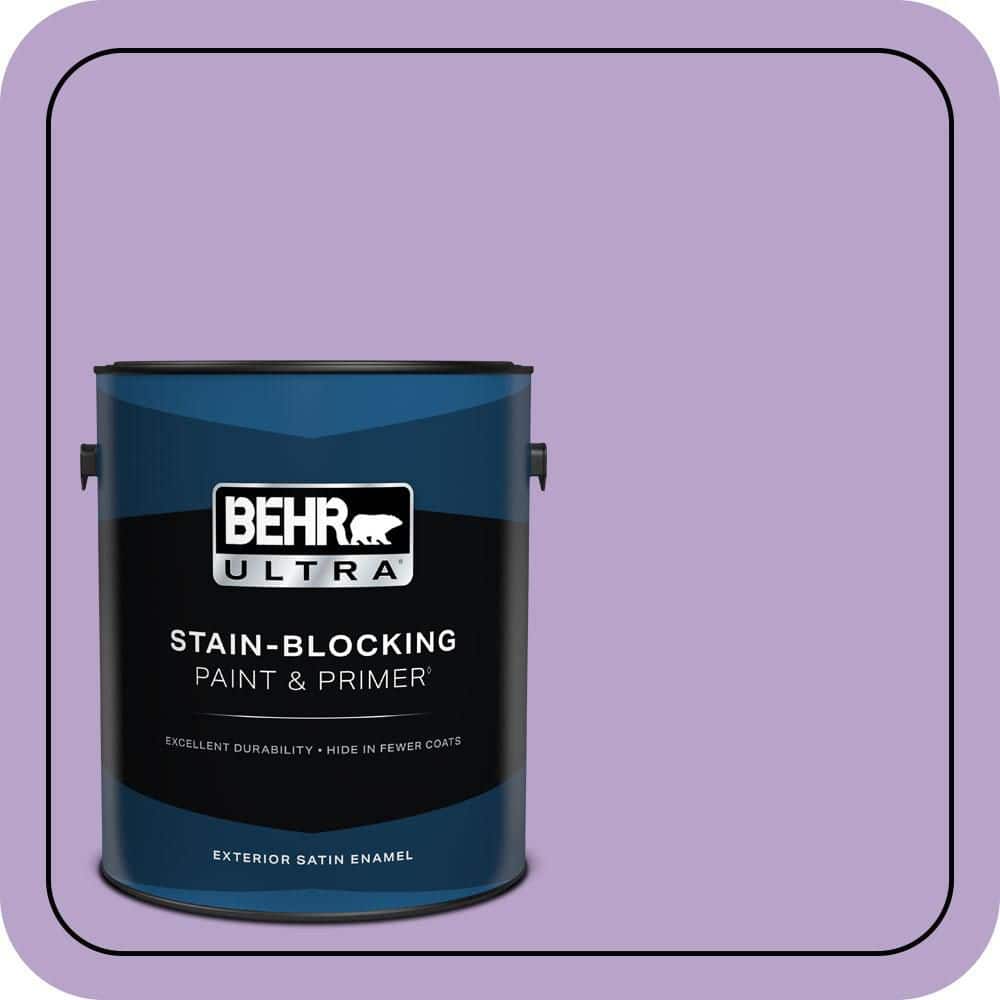 BEHR ULTRA 1 gal. #650B-4 Violet Fields Satin Enamel Exterior Paint & Primer