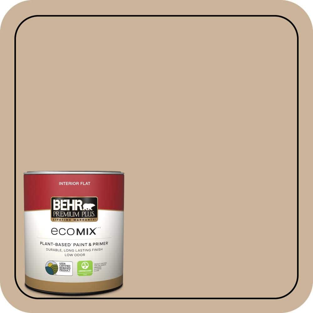 BEHR PREMIUM PLUS 1 qt. #T17-03 Sepia Filter Flat EcoMix Plant-Based Interior Paint & Primer (1)