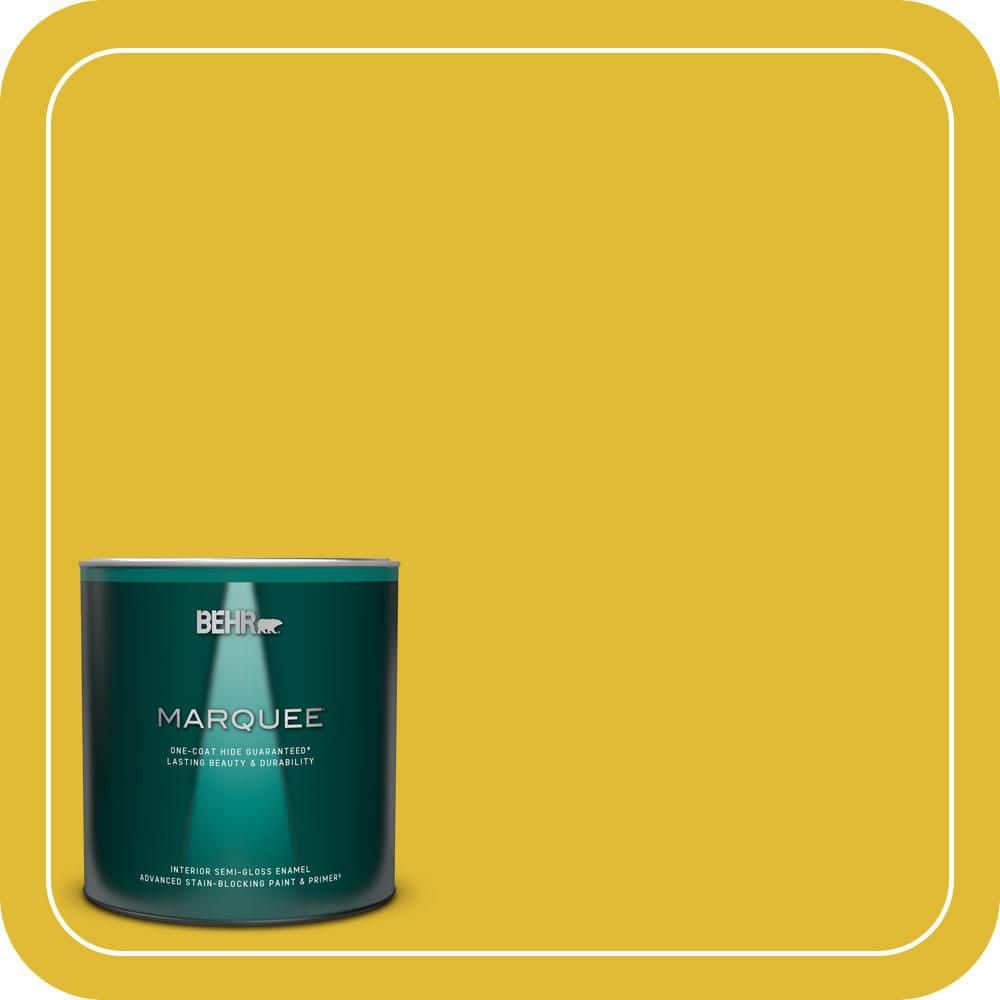 BEHR MARQUEE 1 qt. #P310-7 Solarium Semi-Gloss Enamel Interior Paint & Primer