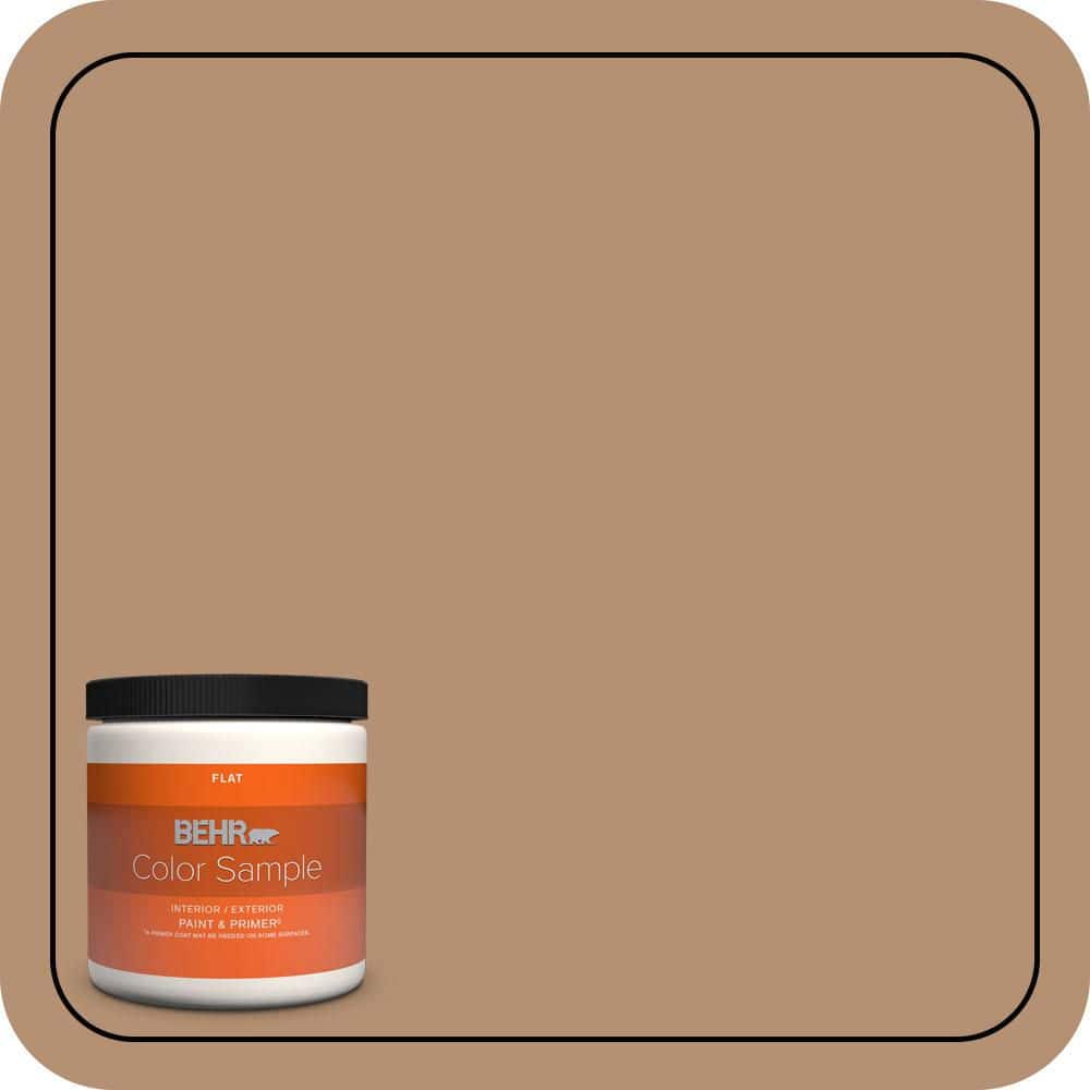 BEHR PREMIUM PLUS 8 oz. #S240-5 Poncho Flat Interior/Exterior Paint & Primer Color Sample