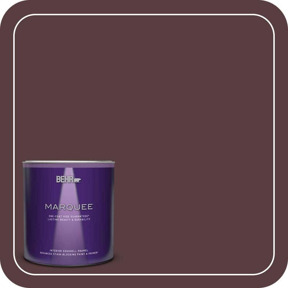 BEHR MARQUEE 1 qt. #PPU1-02 Divine Wine Eggshell Enamel Interior Paint & Primer