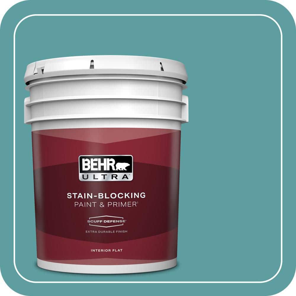 BEHR ULTRA 5 gal. #PPU13-05 Bali Bliss Extra Durable Flat Interior Paint & Primer