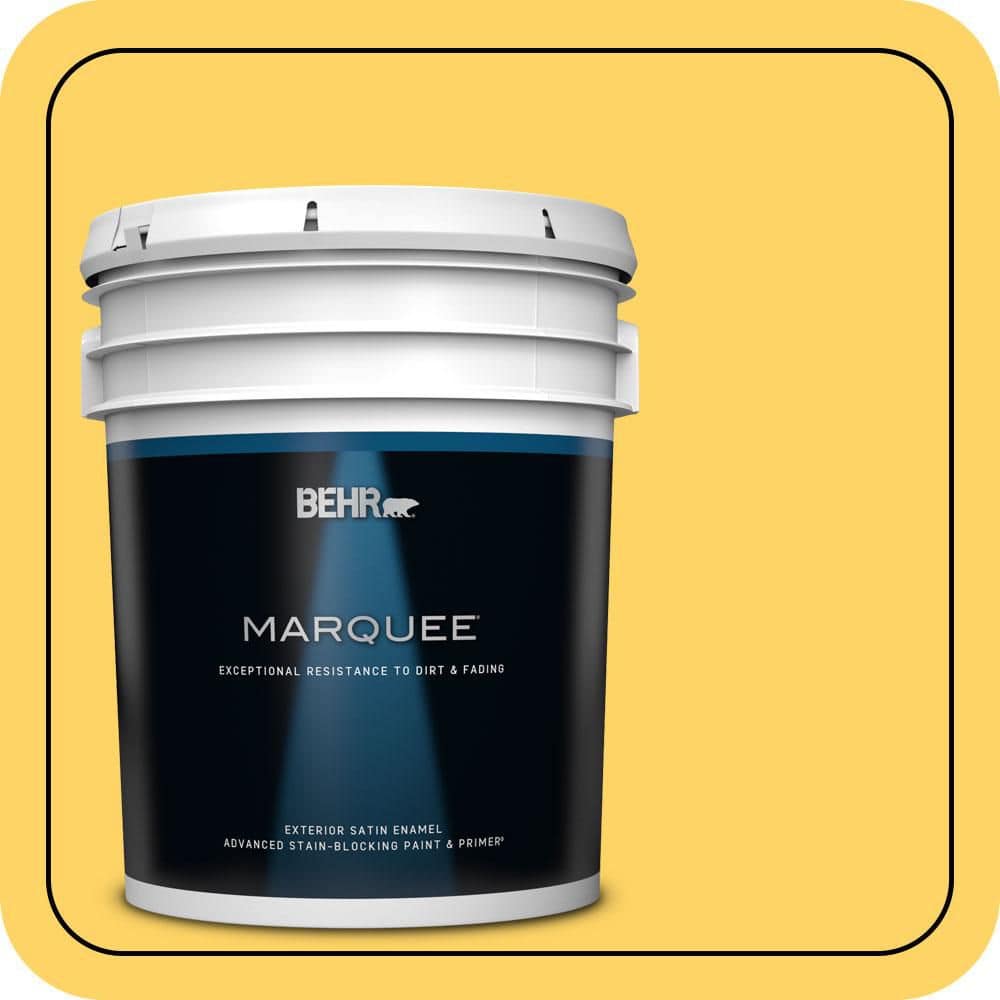 BEHR MARQUEE 5 gal. #P290-5 Squash Blossom Satin Enamel Exterior Paint & Primer