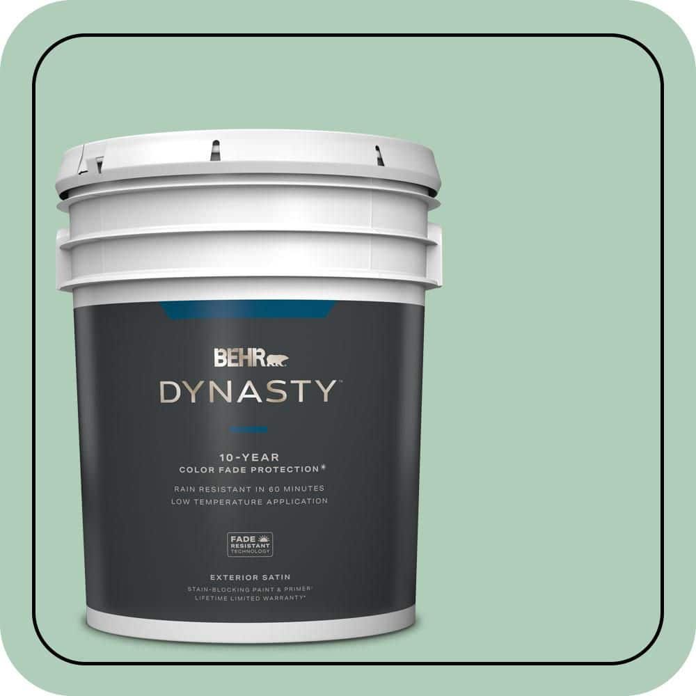 BEHR DYNASTY 5 gal. #T13-12 Jazzy Jade Satin Enamel Exterior Stain-Blocking Paint & Primer